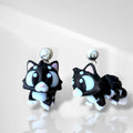 3D Cat Dangle Earrings