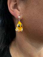 3D Cockatiel Dangle Earrings