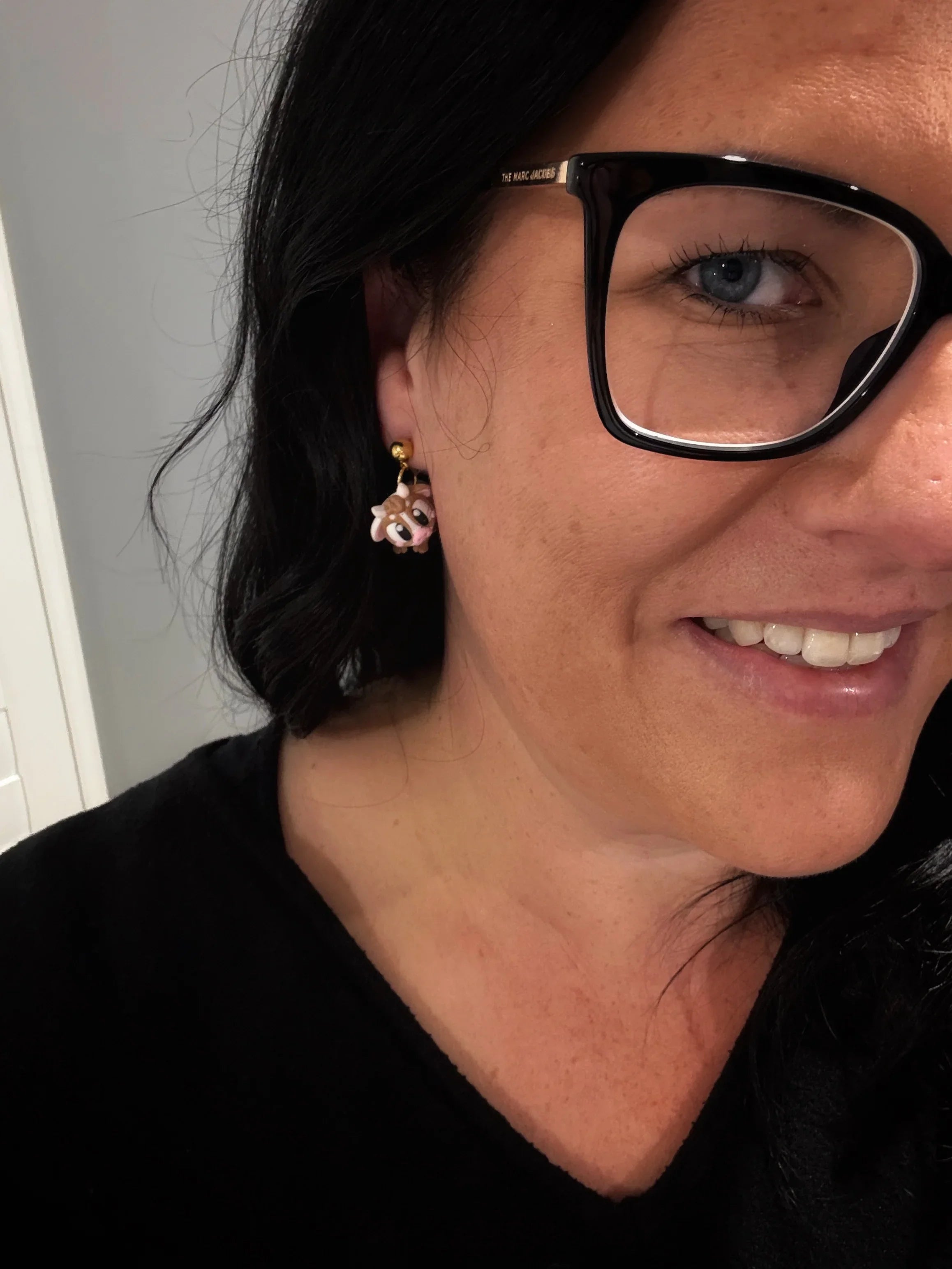 3D Highland Cow Dangle Earrings