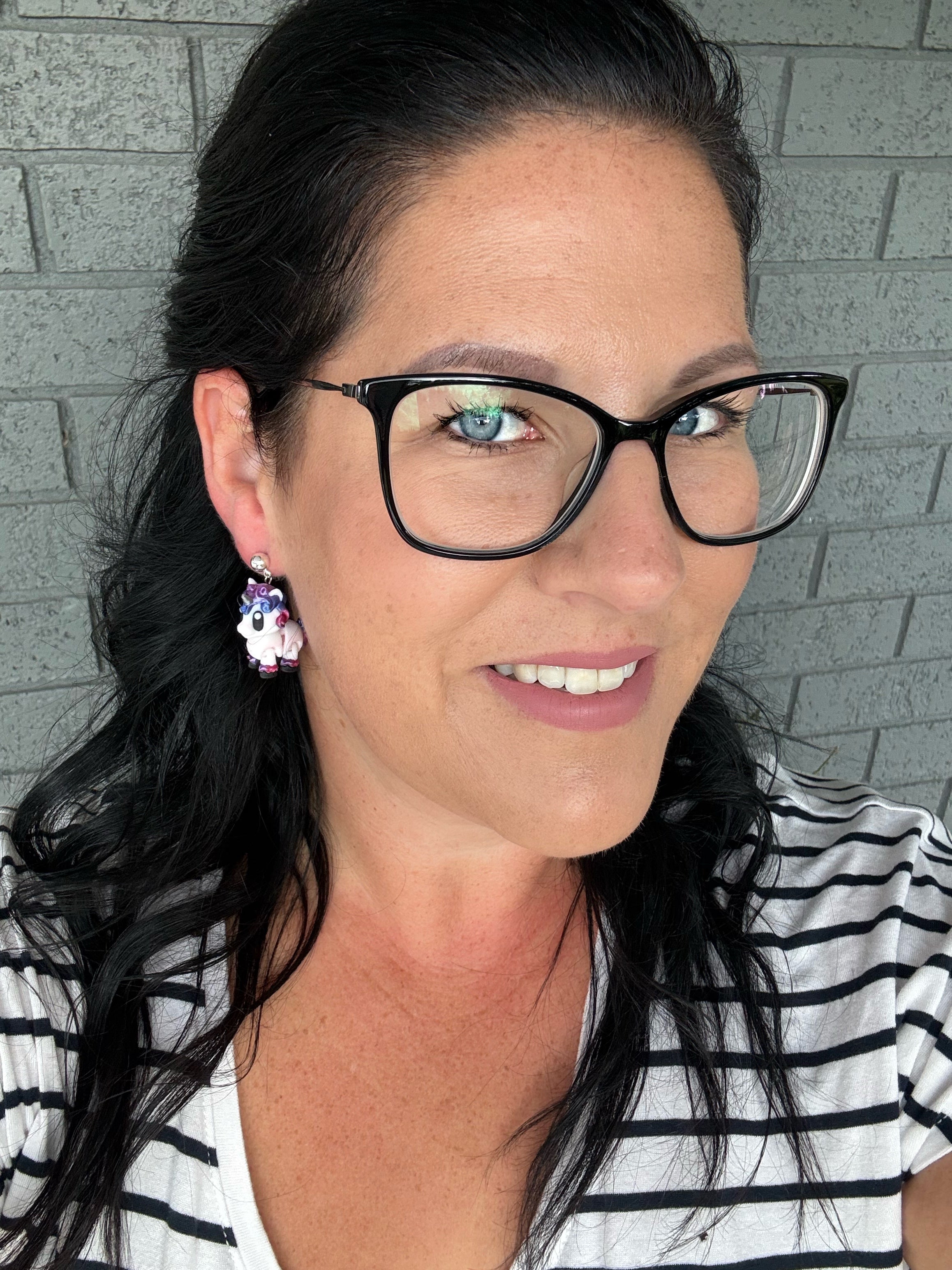 3D Unicorn Dangle Earrings