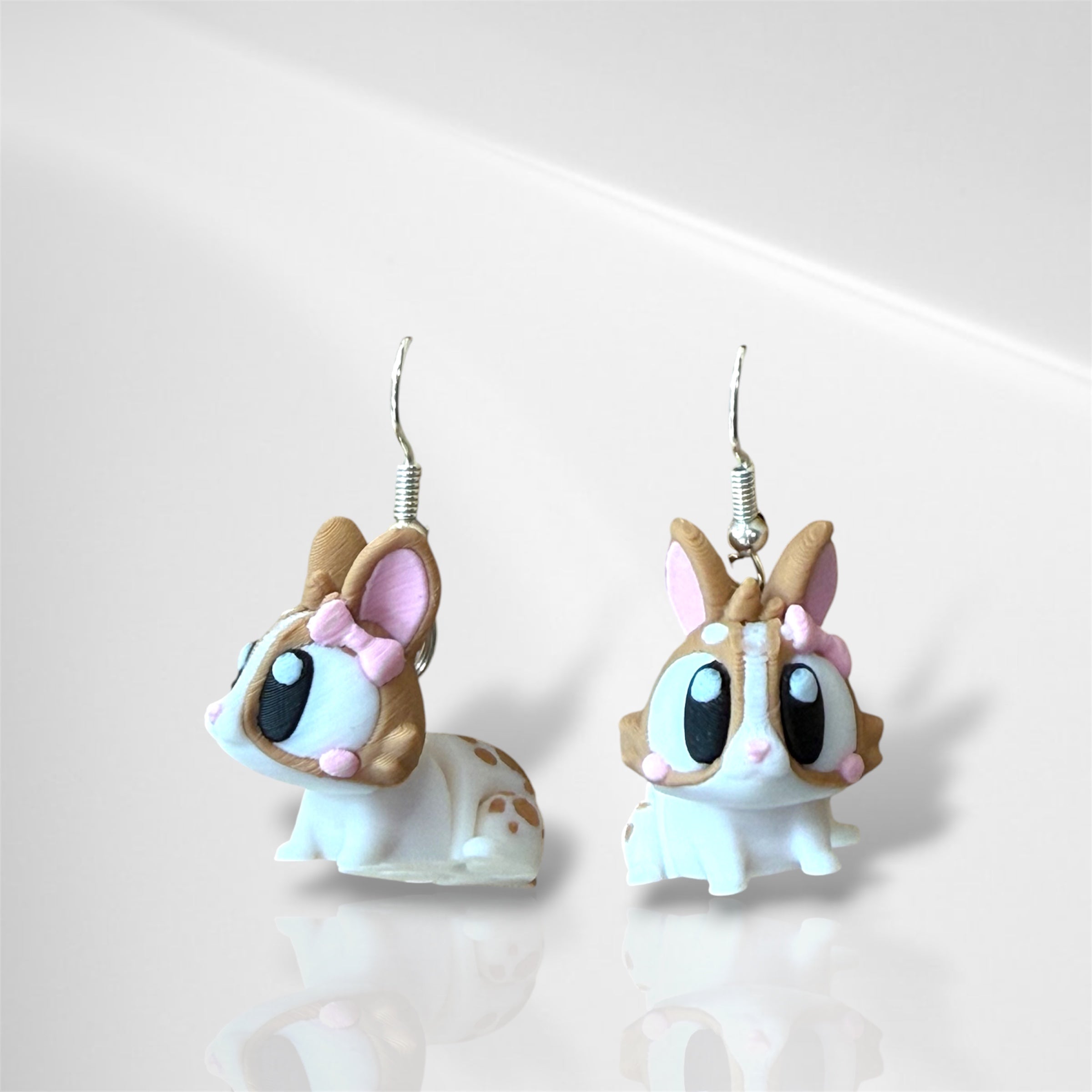 3D Bunny Dangle Earrings