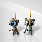 3D Meerkat Dangle Earrings