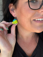 3D Stegosaurus Dangle Earrings