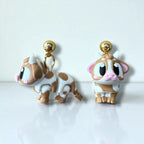 3D Highland Cow Dangle Earrings