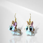 3D Bunny Dangle Earrings
