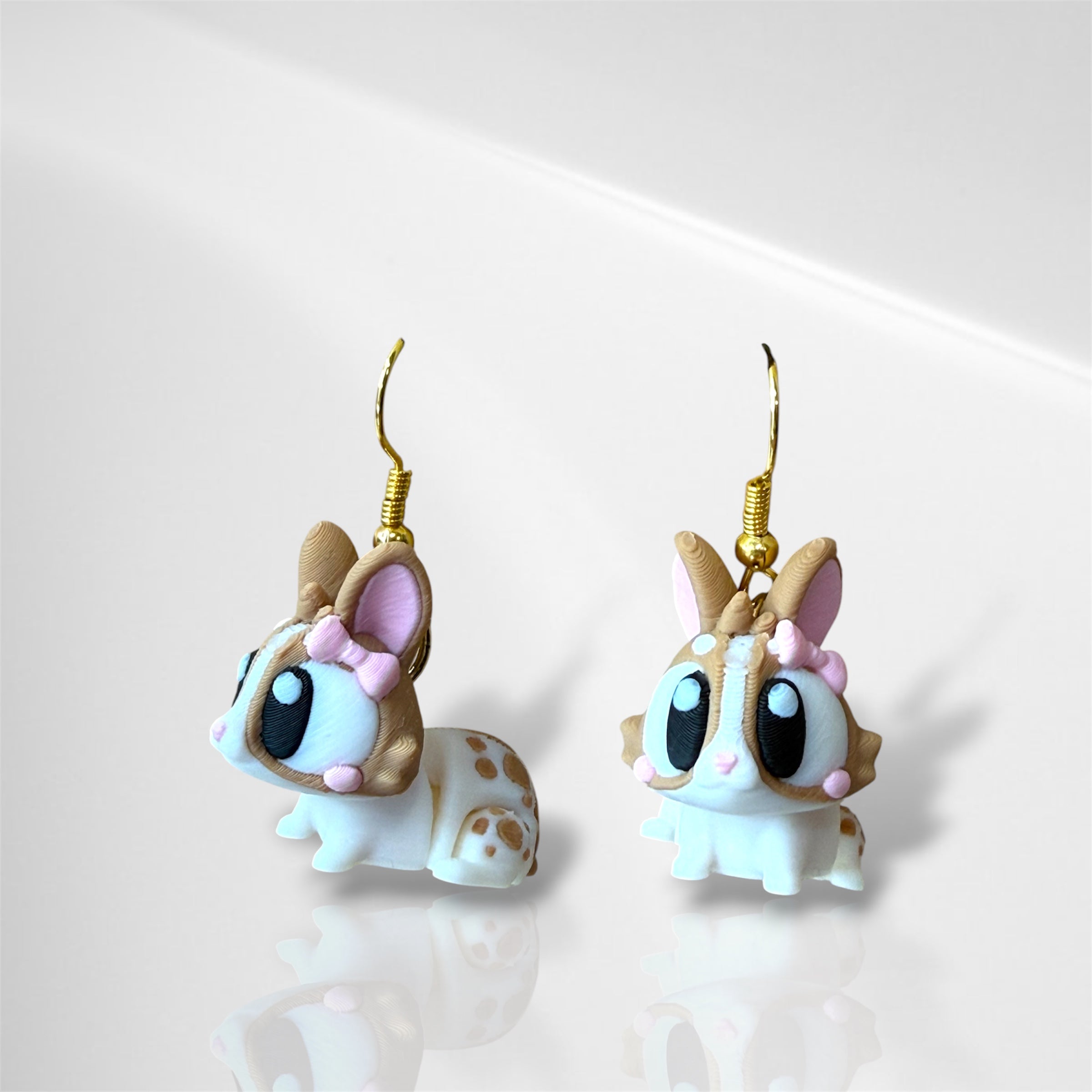 3D Bunny Dangle Earrings