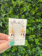 3D Bunny Dangle Earrings