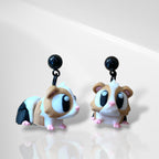 3D Guinea Pig dangle earrings
