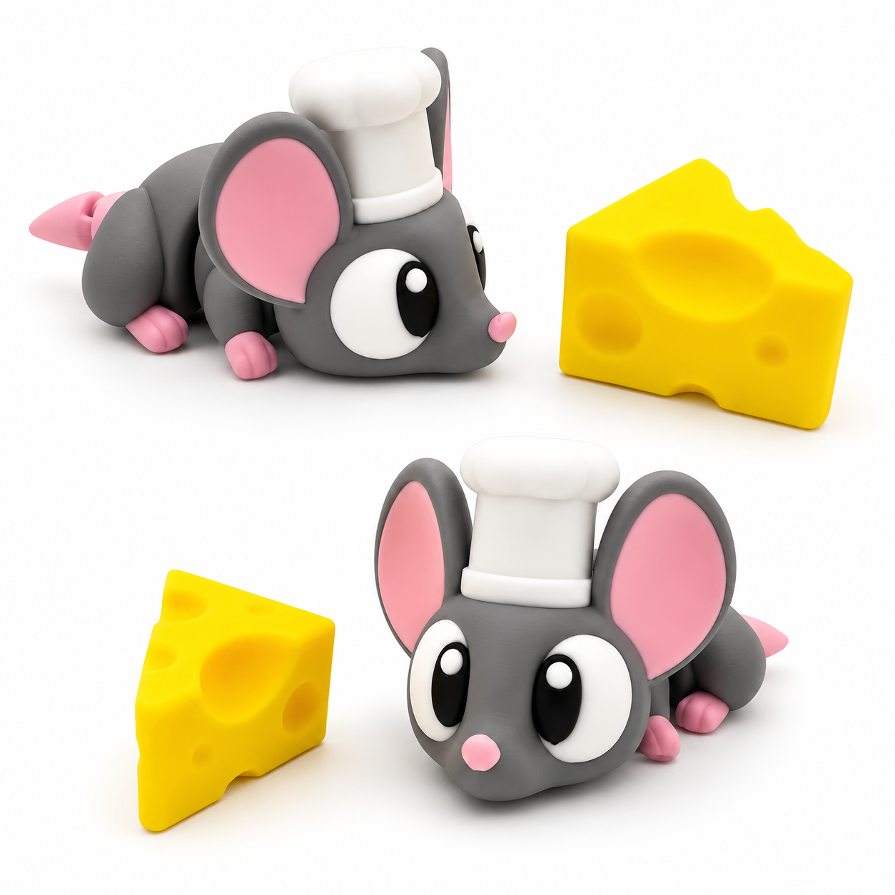 Flexi Mouse with Cheese - Pocket Pal (Small)