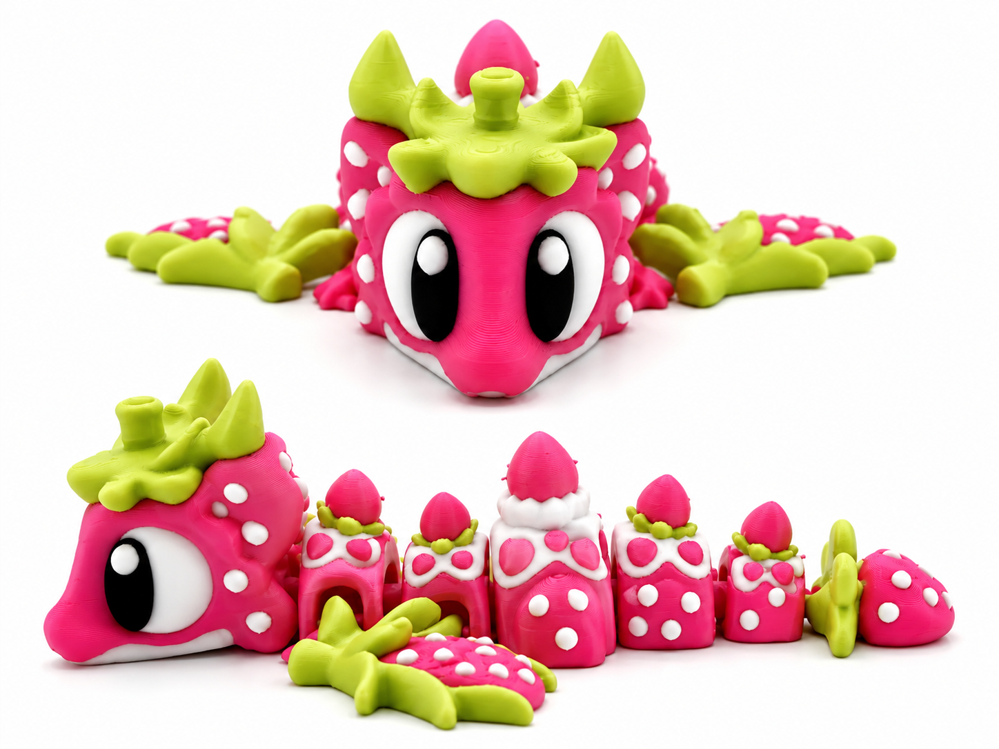 Flexi Strawberry Dragon - Pocket Pal (Small)