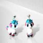 3D Unicorn Dangle Earrings
