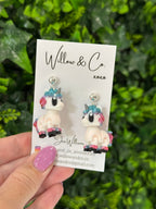 3D Unicorn Dangle Earrings