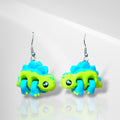 3D Stegosaurus Dangle Earrings