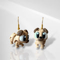 3D Pug Dangle Earrings