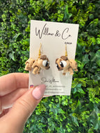 3D Pug Dangle Earrings